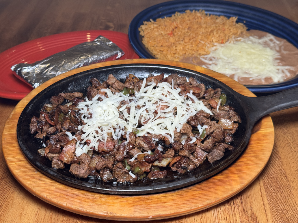 Hand-prepared steak dish